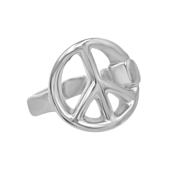 Anillo  " PEACE " Plata