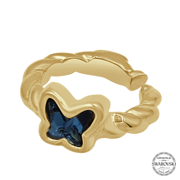 Anillo  "BUTTERFLY" ORO / Azul