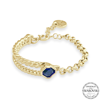 Pulsera "MÍSTICA" Oro /Azul