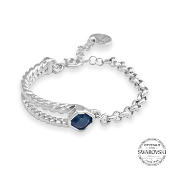 Pulsera "MÍSTICA" Plata /Azul