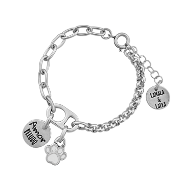 Pulsera "Amor peludo" Plata...