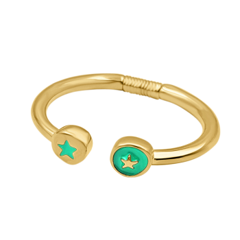 Pulsera "STAR" ORO / VERDE