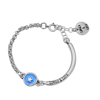 Pulsera "DESTINO" PLATA / azul