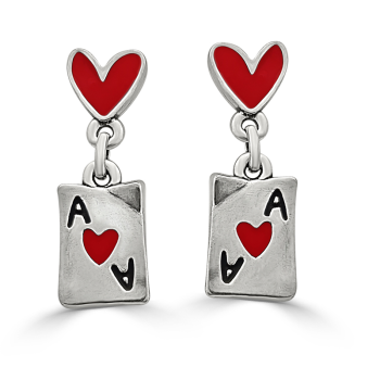 Pendientes "As de corazones"