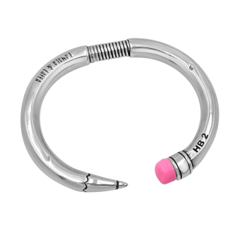 Pulsera "Lápiz" Plata/Rosa