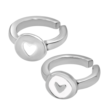 Anillos "LOVE" Plata / Blanco